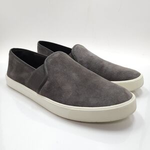 VINCE Women's Slip-on Sneakers Grey Suede Leather Comfort Flats Size 9 M